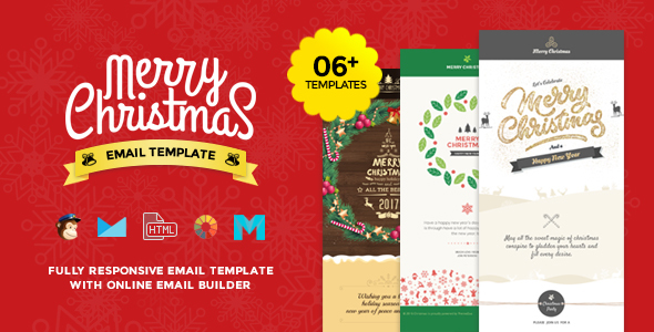 Christmas and New Year Responsive Email Template with Builder